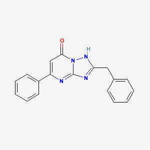 molecular formula C18H14N4O B11403682 2-benzyl-5-phenyl[1,2,4]triazolo[1,5-a]pyrimidin-7(4H)-one CAS No. 116293-85-7