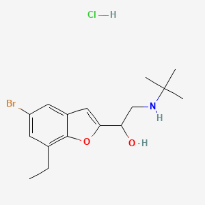 molecular formula C₁₆H₂₂BrClNO₂ B1140370 5-Bromobufuralol Hydrochloride CAS No. 137740-36-4