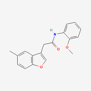 molecular formula C18H17NO3 B11403723 N-(2-methoxyphenyl)-2-(5-methyl-1-benzofuran-3-yl)acetamide 
