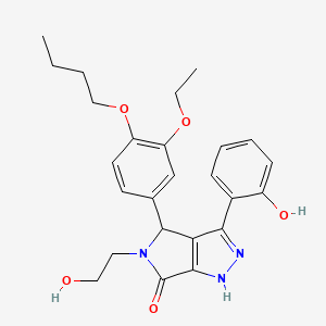 molecular formula C25H29N3O5 B11403729 4-(4-butoxy-3-ethoxyphenyl)-5-(2-hydroxyethyl)-3-(2-hydroxyphenyl)-4,5-dihydropyrrolo[3,4-c]pyrazol-6(1H)-one 
