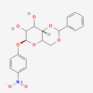 (6S,8aS)-6-(4-nitrophenoxy)-2-phenyl-4,4a,6,7,8,8a-hexahydropyrano[3,2-d][1,3]dioxine-7,8-diol