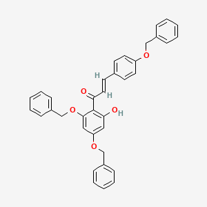 molecular formula C₃₆H₃₀O₅ B1140375 E-3-(4-Benzyloxy)-1-(2.4-bisbenzyloxy-6-hydroxy)phenyl)propenone CAS No. 88607-79-8