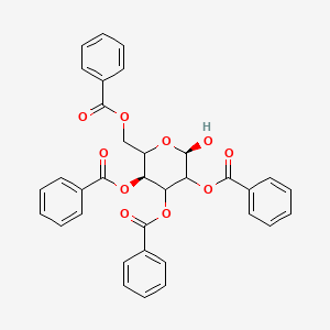 molecular formula C₃₄H₂₈O₁₀ B1140379 2,3,4,6-Tetra-O-benzoyl-D-galactopyranoside CAS No. 627466-84-6