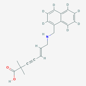 molecular formula C₂₀H₁₄D₇NO₂ B1140389 N-Desmethylcarboxy Terbinafine-d7 CAS No. 1185238-58-7
