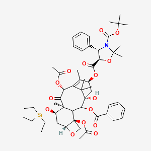 13-{[(3-N-Boc)-2,2-dimethyl-4S-phenyl-1,3-oxazolidin-5R-yl]formyl}-7-O-(triethylsilyl) Baccatin III