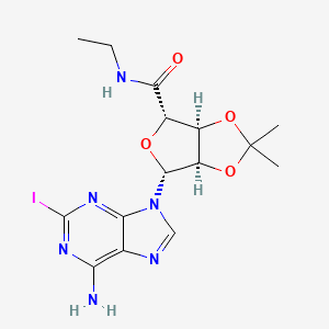 (3Ar,4R,6S,6aS)-4-(6-amino-2-iodopurin-9-yl)-N-ethyl-2,2-dimethyl-3a,4,6,6a-tetrahydrofuro[3,4-d][1,3]dioxole-6-carboxamide