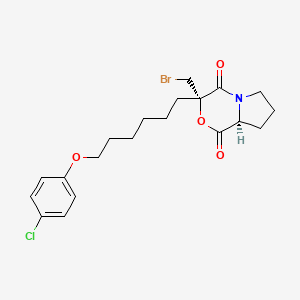 3-Bromomethyl-3-[6-(4-chlorophenoxyl)-hexyl]-tetrahydropyrrolo[2,1-c][1,4]oxazine-1,4-dione