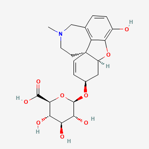 molecular formula C22H27NO9 B1140406 O-Desmethyl galanthamine b-D-glucuronide CAS No. 464189-54-6