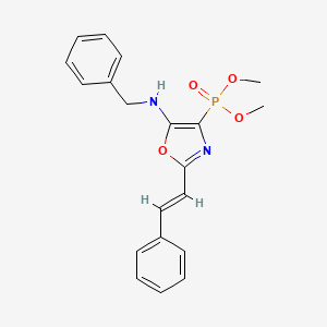 molecular formula C20H21N2O4P B11404096 dimethyl {5-(benzylamino)-2-[(E)-2-phenylethenyl]-1,3-oxazol-4-yl}phosphonate 