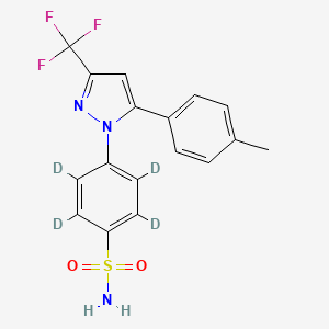 molecular formula C₁₇H₁₀D₄F₃N₃O₂S B1140425 Celecoxib-d4 CAS No. 544686-20-6