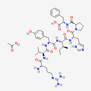 molecular formula C46H66N12O9.2C2H4O2.4H2O B1140427 醋酸血管紧张素 III CAS No. 100900-06-9