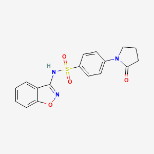 molecular formula C17H15N3O4S B11404291 N-(1,2-benzoxazol-3-yl)-4-(2-oxopyrrolidin-1-yl)benzenesulfonamide 