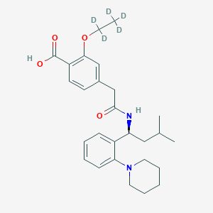 molecular formula C₂₇H₃₁D₅N₂O₄ B1140431 Repaglinide-ethyl-d5 CAS No. 1217709-85-7