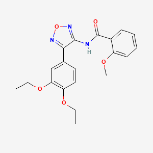 molecular formula C20H21N3O5 B11404407 N-[4-(3,4-diethoxyphenyl)-1,2,5-oxadiazol-3-yl]-2-methoxybenzamide 