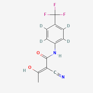 molecular formula C₁₂H₅D₄F₃N₂O₂ B1140442 (Z)-2-Cyano-3-hydroxy-N-[2,3,5,6-tetradeuterio-4-(trifluoromethyl)phenyl]but-2-enamide CAS No. 1185240-22-5