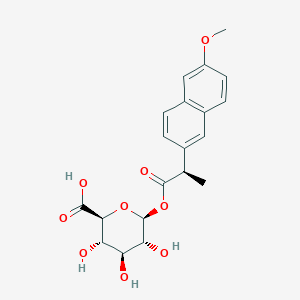 molecular formula C20H22O9 B1140443 1-O-[(2R)-2-(6-Methoxynaphthalen-2-yl)propanoyl]-beta-L-glucopyranuronic acid CAS No. 112828-15-6
