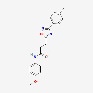 molecular formula C19H19N3O3 B11404436 N-(4-methoxyphenyl)-3-[3-(4-methylphenyl)-1,2,4-oxadiazol-5-yl]propanamide 