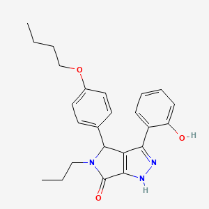 molecular formula C24H27N3O3 B11404540 4-(4-butoxyphenyl)-3-(2-hydroxyphenyl)-5-propyl-4,5-dihydropyrrolo[3,4-c]pyrazol-6(1H)-one 