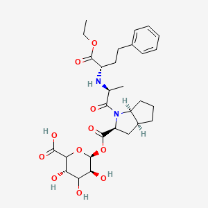 molecular formula C₂₉H₄₀N₂O₁₁ B1140461 Ramipril Acyl-|A-D-glucuronide, ~ 80% By HPLC CAS No. 1357570-21-8