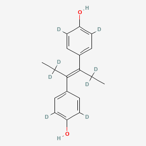 molecular formula C₁₈H₁₂D₈O₂ B1140465 trans-Diethyl-1,1,1',1'-stilbestrol-3,3',5,5'-d8 CAS No. 91318-10-4