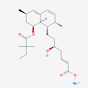 molecular formula C₂₅H₃₇NaO₅ B1140466 2,3-Dehydro Simvastatin Acid Sodium Salt CAS No. 393825-04-2