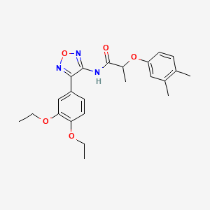 molecular formula C23H27N3O5 B11404678 N-[4-(3,4-diethoxyphenyl)-1,2,5-oxadiazol-3-yl]-2-(3,4-dimethylphenoxy)propanamide 