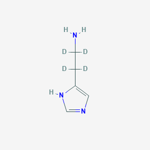 molecular formula C₅H₇D₄Cl₂N₃ B1140469 1,1,2,2-tetradeuterio-2-(1H-imidazol-5-yl)ethanamine CAS No. 344299-48-5