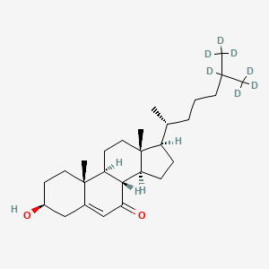 (3S,8S,9S,10R,13R,14S,17R)-3-hydroxy-10,13-dimethyl-17-[(2R)-6,7,7,7-tetradeuterio-6-(trideuteriomethyl)heptan-2-yl]-1,2,3,4,8,9,11,12,14,15,16,17-dodecahydrocyclopenta[a]phenanthren-7-one