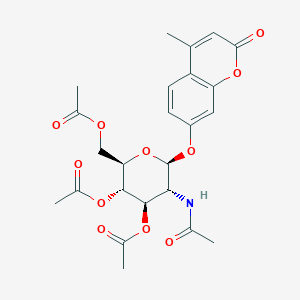 molecular formula C₂₄H₂₇NO₁₁ B1140472 (2R,3S,4R,5R,6S)-5-Acetamido-2-(acetoxymethyl)-6-((4-methyl-2-oxo-2H-chromen-7-yl)oxy)tetrahydro-2H-pyran-3,4-diyl diacetate CAS No. 124167-45-9