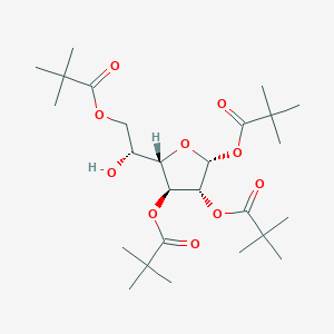 molecular formula C₂₆H₄₄O₁₀ B1140473 1,2,3,6-Tetra-O-pivaloyl-alpha-D-galactofuranoside CAS No. 220017-49-2
