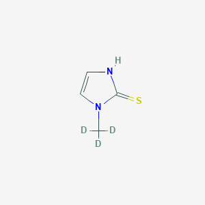 molecular formula C₄H₃D₃N₂S B1140477 Methimazole-d3 CAS No. 1160932-07-9