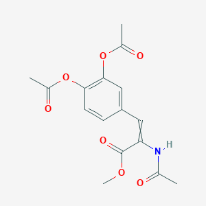 molecular formula C₁₆H₁₇NO₇ B1140488 Methyl 2-acetamido-3-(3,4-diacetoxyphenyl)-2-propenoate CAS No. 170699-07-7