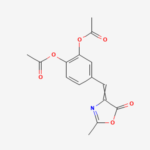 molecular formula C₁₅H₁₃NO₆ B1140489 5(4H)-Oxazolone,4-[[3,4-bis(acetyloxy)phenyl]methylene]-2-methyl- CAS No. 87950-39-8