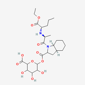 molecular formula C25H40N2O11 B1140490 Perindopril Acyl-alpha-D-glucuronide CAS No. 120398-66-5
