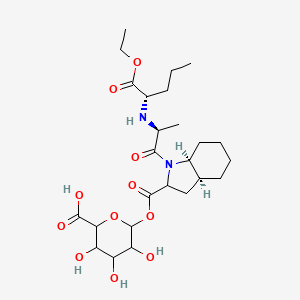 molecular formula C₂₅H₄₀N₂O₁₁ B1140490 培哚普利酰基-α-D-葡萄糖醛酸酯 CAS No. 120398-66-5