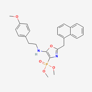molecular formula C25H27N2O5P B11404912 Dimethyl [5-{[2-(4-methoxyphenyl)ethyl]amino}-2-(naphthalen-1-ylmethyl)-1,3-oxazol-4-yl]phosphonate 