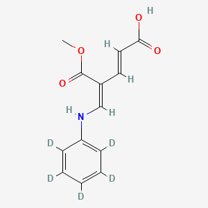 molecular formula C₁₃H₈D₅NO₄ B1140492 4-Anilinomethylenepentenedioic Acid-d5 5-Methyl Ester CAS No. 1185237-80-2