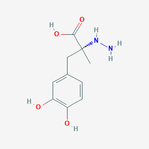 molecular formula C10H14N2O4 B114050 (R)-alpha-Hydrazino-3,4-dihydroxy-alpha-methylbenzenepropanoic acid CAS No. 28875-92-5