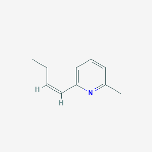 B1140500 2-[(1Z)-1-Buten-1-yl]-6-methylpyridine CAS No. 101282-09-1