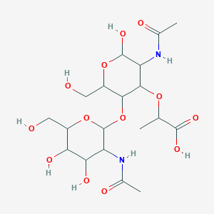 molecular formula C₁₉H₃₂N₂O₁₃ B1140511 N-乙酰-D-葡萄糖胺基-(1-4)-N-乙酰胞壁酸 CAS No. 41137-10-4