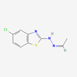 molecular formula C9H8ClN3S B1140516 5-Chloro-2-[(2Z)-2-ethylidenehydrazino]-1,3-benzothiazole CAS No. 100220-32-4
