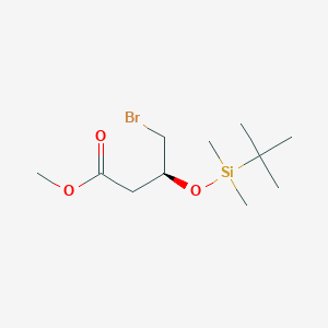 molecular formula C11H23BrO3Si B1140518 methyl (3S)-4-bromo-3-[tert-butyl(dimethyl)silyl]oxybutanoate CAS No. 101703-35-9