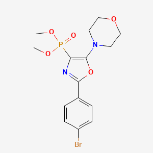 molecular formula C15H18BrN2O5P B11405189 Dimethyl [2-(4-bromophenyl)-5-(morpholin-4-yl)-1,3-oxazol-4-yl]phosphonate 