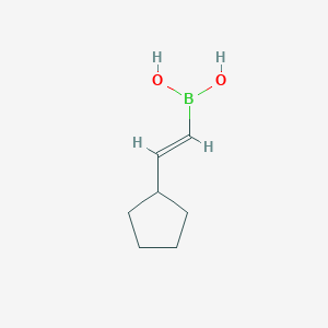molecular formula C₇H₁₃BO₂ B1140527 (E)-(2-Cyclopentylethenyl)boronic acid CAS No. 161282-93-5