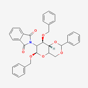 molecular formula C35H31NO7 B1140530 Benzyl 2-Deoxy-2-phthalimido-4,6-O-benzylidene-3-O-benzyl-beta-D-glucopyranoside CAS No. 80035-34-3