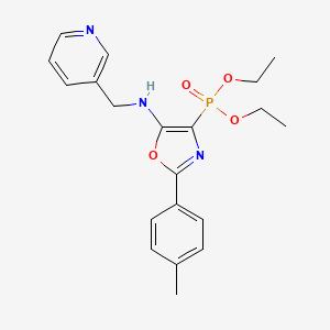 molecular formula C20H24N3O4P B11405301 Diethyl [2-(4-methylphenyl)-5-{[(pyridin-3-YL)methyl]amino}-1,3-oxazol-4-YL]phosphonate 