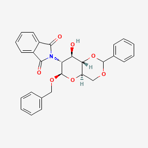 2-((4AR,6R,7R,8R,8aS)-6-(benzyloxy)-8-hydroxy-2-phenylhexahydropyrano[3,2-d][1,3]dioxin-7-yl)isoindoline-1,3-dione