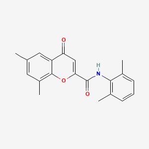 molecular formula C20H19NO3 B11405329 N-(2,6-dimethylphenyl)-6,8-dimethyl-4-oxo-4H-chromene-2-carboxamide 