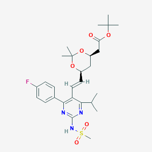 molecular formula C₂₈H₃₈FN₃O₆S B1140540 tert-Butyl-7-[4-(4-fluorophenyl)-6-isopropyl-2-mesylaminopyrimidin-5-yl]-(3R,5S)-isopropylidine-(E)-6-heptenoate CAS No. 371775-73-4