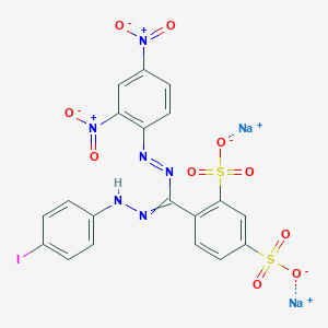 molecular formula C₁₉H₁₁IN₆Na₂O₁₀S₂ B1140545 4-[1-(4-Iodophenyl)-5-(2,4-dinitrophenyl)-formaz-3-yl]-1,3-benzene Disulfonate, Disodium Salt CAS No. 161617-44-3